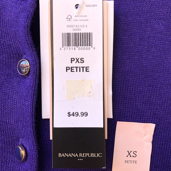 NWT Banana Republic Plum Cardigan - Picture 5 of 6